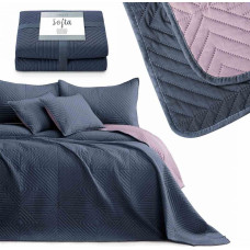 Ameliahome BEDS/AH/SOFTA/CHARCOAL+MAUVE/260x280