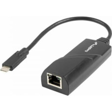 Lanberg USB C uz RJ45 Tīkla Adapteris Lanberg NC-1000-02 Melns 0,15 m