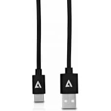 V7 USB A uz USB C Kabelis V7 V7U2AC-2M-BLK-1E     Melns
