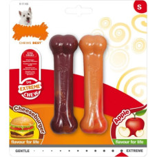 Nylabone Прорезыватель для зубов для собак Nylabone Extreme Chew Twin Яблоко Сыр гамбургер Размер S Нейлон (2 pcs)