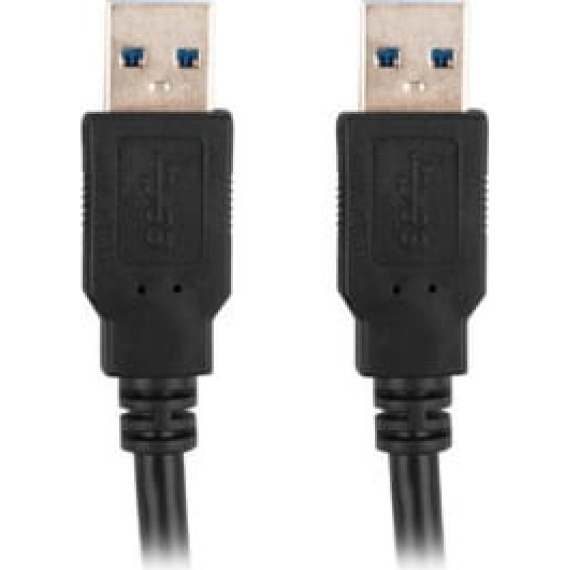 Lanberg USB Kabelis Lanberg CA-USBA-30CU-0018-BK Melns 1,8 m