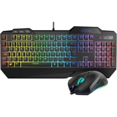 Krom Tastatūra ar Spēļu Peli Krom KRUSHER RGB