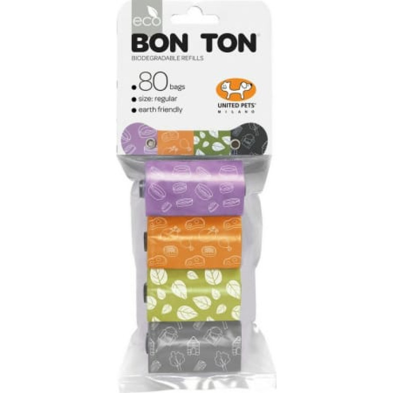 United Pets Sanitārās somas United Pets Bon Ton Regular Suns Dažādas krāsas (4 x 20 uds)