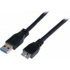 Startech USB to mikro USB kabelis Startech USB3CAUB1M           Melns