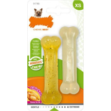 Nylabone Прорезыватель для зубов для собак Nylabone Moderate Chew Twin Курица термопласт Размер XS (2 pcs)