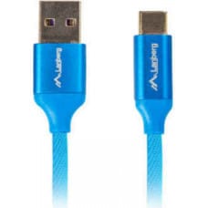 Lanberg USB A uz USB C Kabelis Lanberg Quick Charge 3.0 Zils