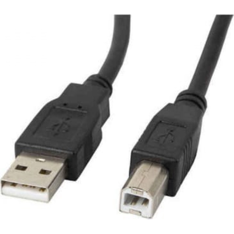 Lanberg USB 2.0 A uz USB B Kabelis Lanberg 480 Mb/s Melns