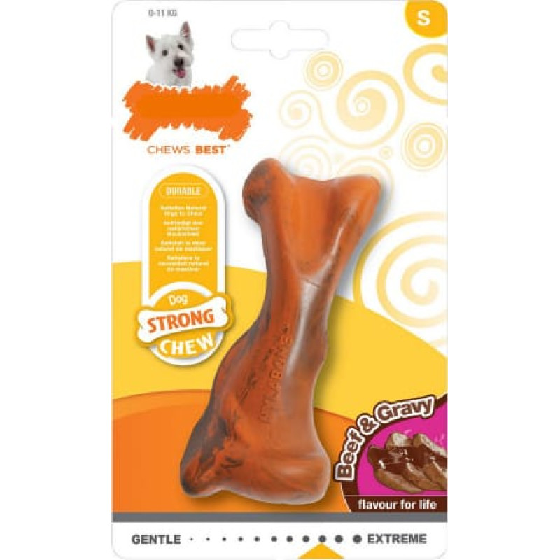 Nylabone Košļājamā rotaļlieta suņiem Nylabone Strong Chew mērce Gaļa Gumija S Izmērs