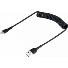 Startech USB uz Lightning Kabelis Startech RUSB2ALT50CMBC Melns 50 cm