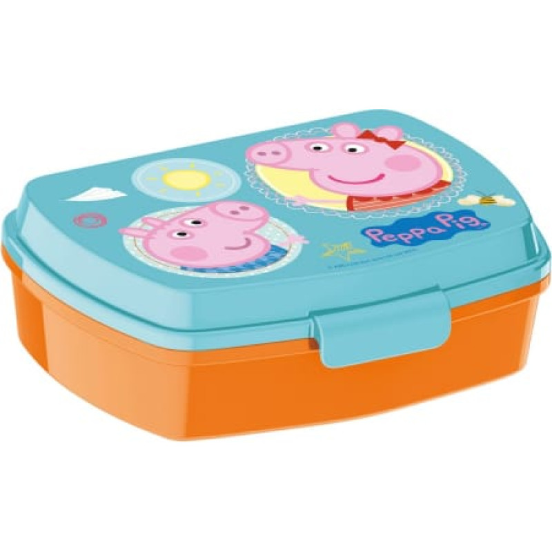 Peppa Pig Sviestmaižu Kastīte Peppa Pig Having fun Plastmasa Gaiši Rozā (17 x 5.6 x 13.3 cm)