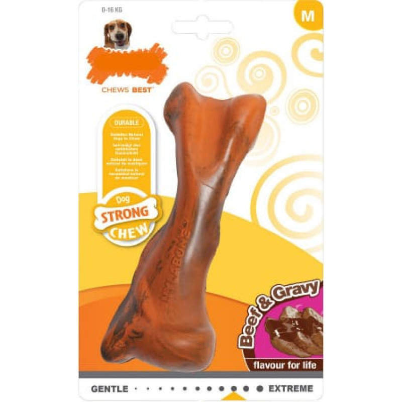 Nylabone Košļājamā rotaļlieta suņiem Nylabone Strong Chew mērce Gaļa Gumija M Izmērs