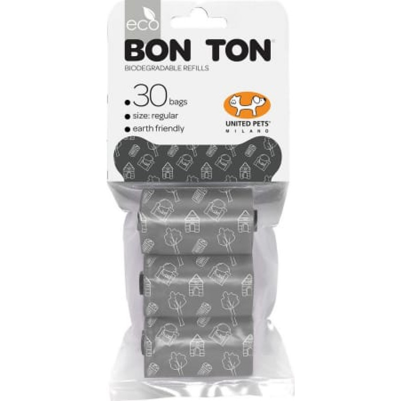 United Pets Гигиенические пакеты United Pets Bon Ton Regular Пёс Серый (3 x 10 uds)