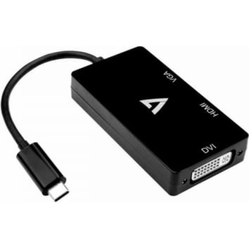 V7 USB C uz HDMI Adapteris V7 V7UC-VGADVIHDMI-BLK  Melns