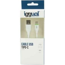 Iggual USB A uz USB C Kabelis iggual IGG316948 1 m Balts