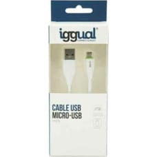 Iggual USB to mikro USB kabelis iggual IGG316931 1 m Balts
