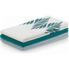 Ameliahome KIT/AH/LETTY/MIX/LEAVES/TURQUOISES/3PACK/50X70