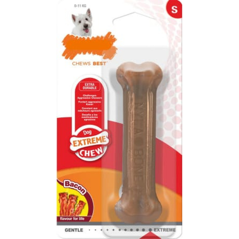 Nylabone Košļājamā rotaļlieta suņiem Nylabone Dura Chew Bacon S Izmērs Neilons