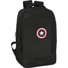 Capitán América Рюкзак для ноутбука и планшета с USB-выходом Capitán América Чёрный