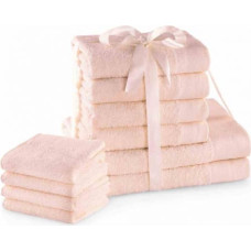 Ameliahome TOWEL/AH/AMARI/PINK/SET2*70x140+4*50x100+4*30X50