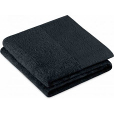 Ameliahome TOWEL/AH/FLOS/BLACK/70x130