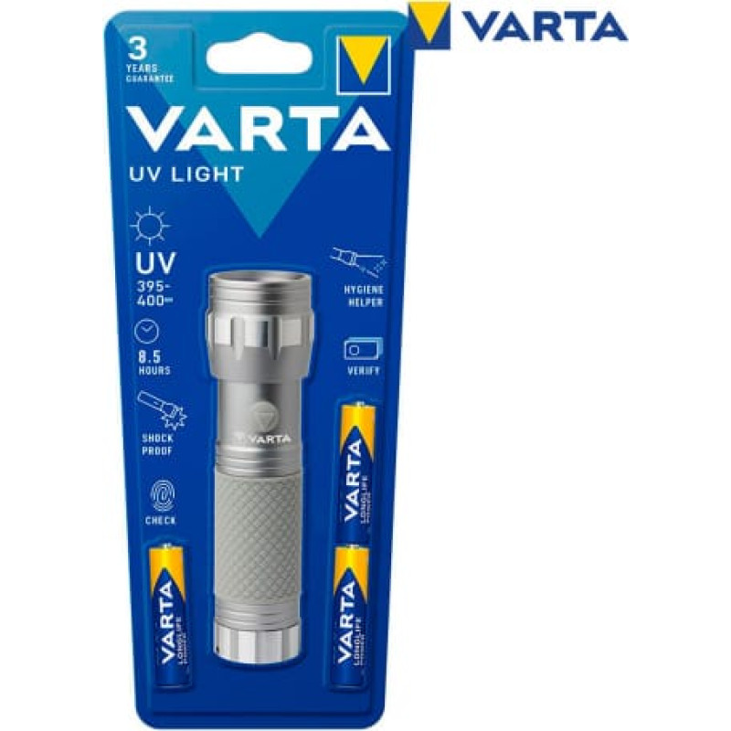 Varta Baterija Varta UV lampa Pelēks Alumīnijs