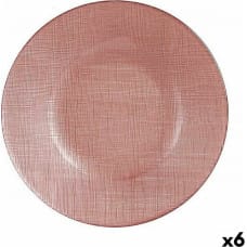 Vivalto Плоская тарелка Rozā Stikls 6 gb. (21 x 2 x 21 cm)