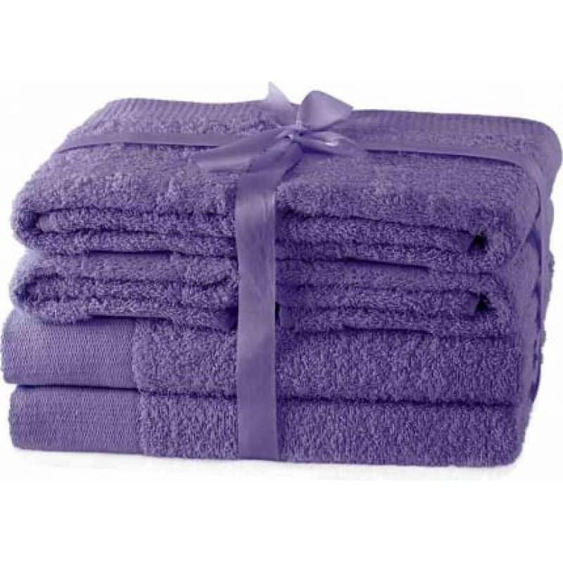 Ameliahome TOWEL/AH/AMARI/PUR/SET2*70x140+4*50x100