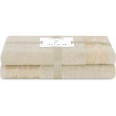 Ameliahome TOWEL/AH/ALLIUM/BEIGE/SET50x90+70x130