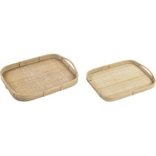 Dkd Home Decor Paplāšu Komplekts DKD Home Decor Brūns Rotangpalma (51.5 x 36 x 7.5 cm) (44.5 x 31.5 x 6 cm) (2 pcs)