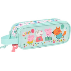 Peppa Pig Divkāršs futrālis Peppa Pig Cosy corner Gaiši Zils (21 x 8 x 6 cm)