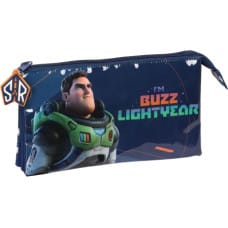 Buzz Lightyear Trīsvietīgs futrālis Buzz Lightyear Tumši Zils (22 x 12 x 3 cm)