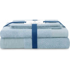 Ameliahome TOWEL/AH/ALLIUM/BLUE/SET30x50+50x90+70x130