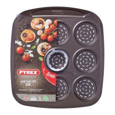 Pyrex Trauks cepšanai Pizza Mini Pyrex Asimetria Cinkots tērauds (9 Compartimenten) (16 x 16 cm)