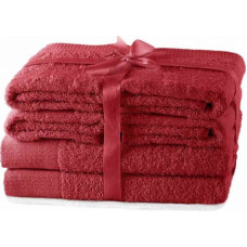 Ameliahome TOWEL/AH/AMARI/D.RED/SET2*70x140+4*50x100