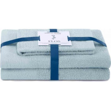 Ameliahome TOWEL/AH/FLOS/BLUE/SET30x50+50x90+70x130