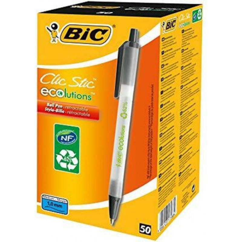 BIC Pildspalva Bic Clic Stic Melns 50 gb.