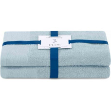 Ameliahome TOWEL/AH/FLOS/BLUE/SET50x90+70x130