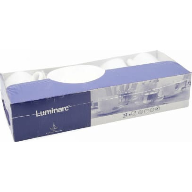 Luminarc Krūzīšu komplekts ar apakštasēm Luminarc Carine (12 pcs) 22 cl