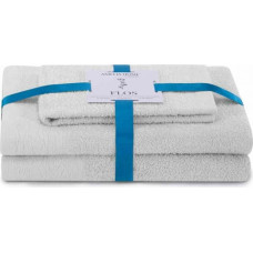 Ameliahome TOWEL/AH/FLOS/SILV/SET30x50+50x90+70x130