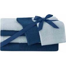 Ameliahome TOWEL/AH/FLOS/BL+NBL/SET2*30x50+2*50x90+2*70x130