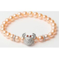 Lancaster Sieviešu Aproce Lancaster JLA-BR-CRAB-1-PE Sudrabains Oranžs Sterling silver 16 mm