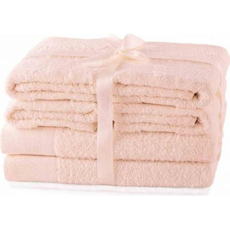 Ameliahome TOWEL/AH/AMARI/PINK/SET2*70x140+4*50x100