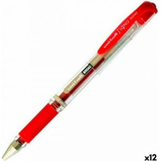 Uni-Ball Ручка с жидкими чернилами Uni-Ball Signo Broad UM-153 W Красный Металл 0,6 mm 12 штук
