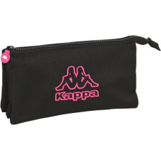 Kappa Тройной пенал Kappa Black and pink Чёрный (22 x 12 x 3 cm)