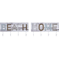 Dkd Home Decor Настенная вешалка DKD Home Decor Металл Деревянный Пляж Моряк (45 x 5 x 23 cm) (2 штук)