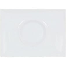 Плоская тарелка Gourmet Porcelāns Balts (29,5 x 22 x 3 cm)
