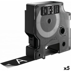 Dymo Laminēta lente iekārtu marķēšanai Dymo D1 45811 LabelManager™ Melns Balts 19 mm (5 gb.)