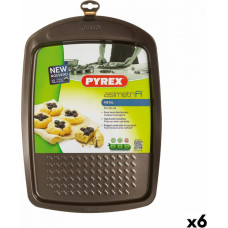 Pyrex Форма для выпечки Pyrex Asimetria Прямоугольный Чёрный Металл 33 x 25 cm (6 штук)