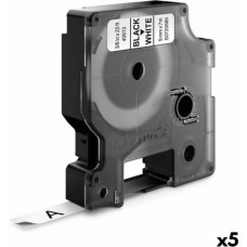 Dymo Laminēta lente iekārtu marķēšanai Dymo D1 41913 LabelManager™ Balts 9 mm Melns (5 gb.)