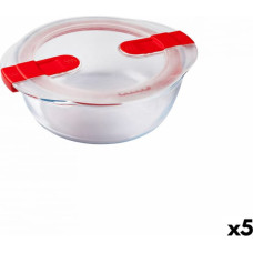 Pyrex Hermētiska Pusdienu Kastīte Pyrex Cook & Heat 21 x 18 x 7 cm 1,1 L Caurspīdīgs Stikls (5 gb.)